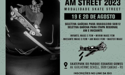 SKATE: Canoas receberá nos dias 19 e 20 de agosto o RS Skateboarding AM Street 2023