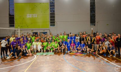 4ª edição da Superliga LGBTQIAPN+ de Vôlei reuniu cerca de 100 atletas em Canoas - Foto: HN/Divulgação