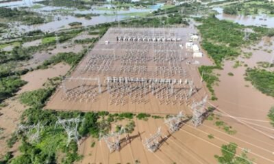 Informação de que subestação de energia alagada em Nova Santa Rita corre risco de desabastecimento é falsa