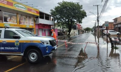 Volumes de chuva geram transtornos em Canoas e bairro Rio Branco registra 47,8 mm em apenas 15 minutos