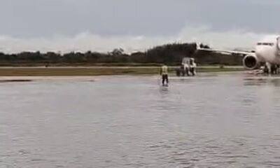 Alternativa ao Aeroporto Salgado Filho, Base Aérea de Canoas tem pátio alagado com volta das chuvas