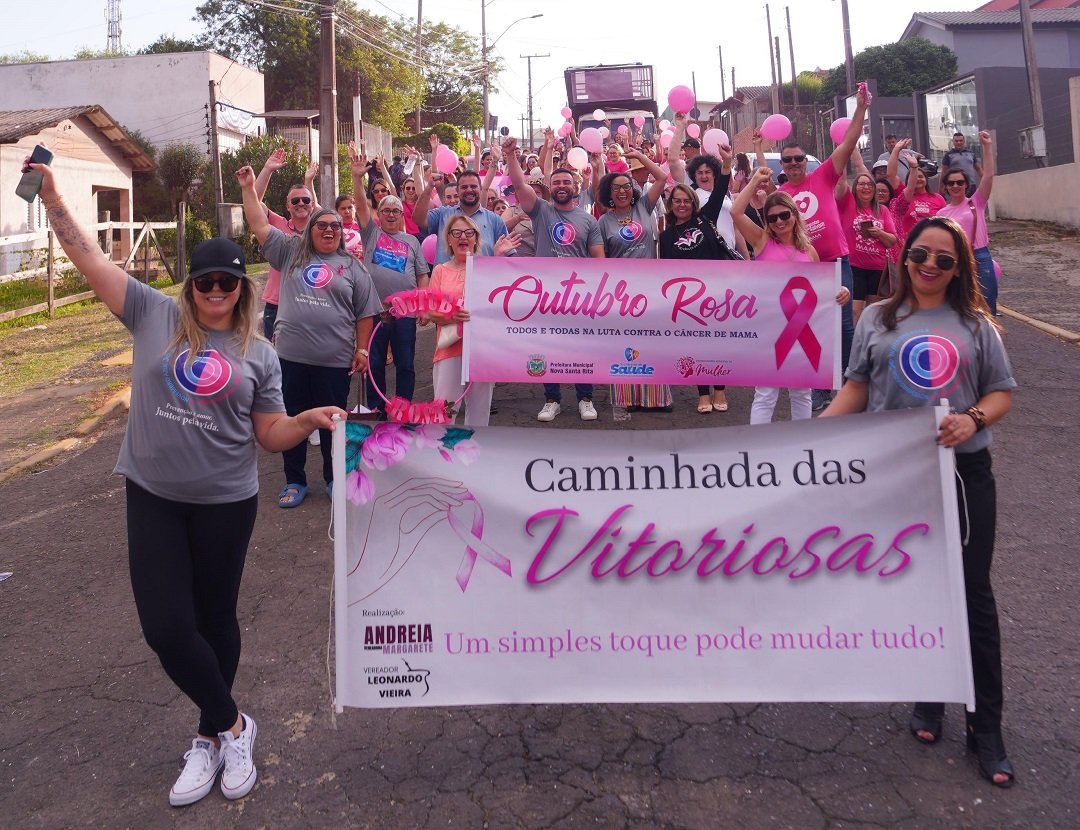 Nova Santa Rita tem Caminhada das Vitoriosas em alusão ao Outubro Rosa