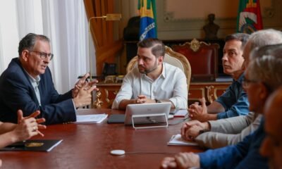 Jairo Jorge e secretário de Segurança de Canoas se reúnem com governador em exercício para tratar de assassinato na Pecan