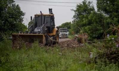 Área que receberá habitaações temporárias no Estância Velha começa a ser limpa