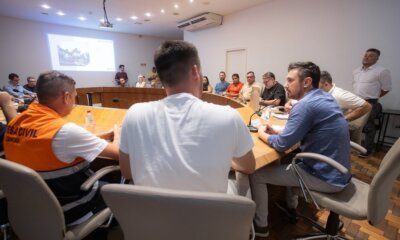 Defesa Civil de Canoas e secretarias discutem ações emergenciais diante dos temporais; alerta vai até quinta