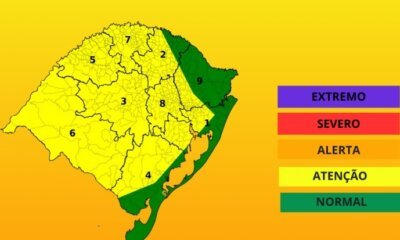 Previsão de uma massa de ar quente e seco sobre boa parte do estado entre os dias 22 e 26 de fevereiro