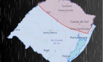 Defesa Civil informa que são esperadas pancadas de chuva moderada a forte, raios, granizo e alagamentos nesta terça-feira