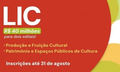 Governo lança dois editais da Lei de Incentivo à Cultura com investimento total de R$ 40 milhões