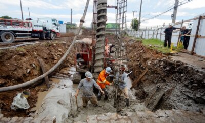 Iniciada a construção de estacas do Muro da Cassol em Canoas