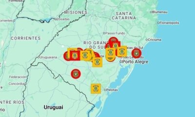 CHUVAS Governo do Estado disponibiliza mapa com informações sobre bloqueios parciais e totais nas rodovias gaúchas