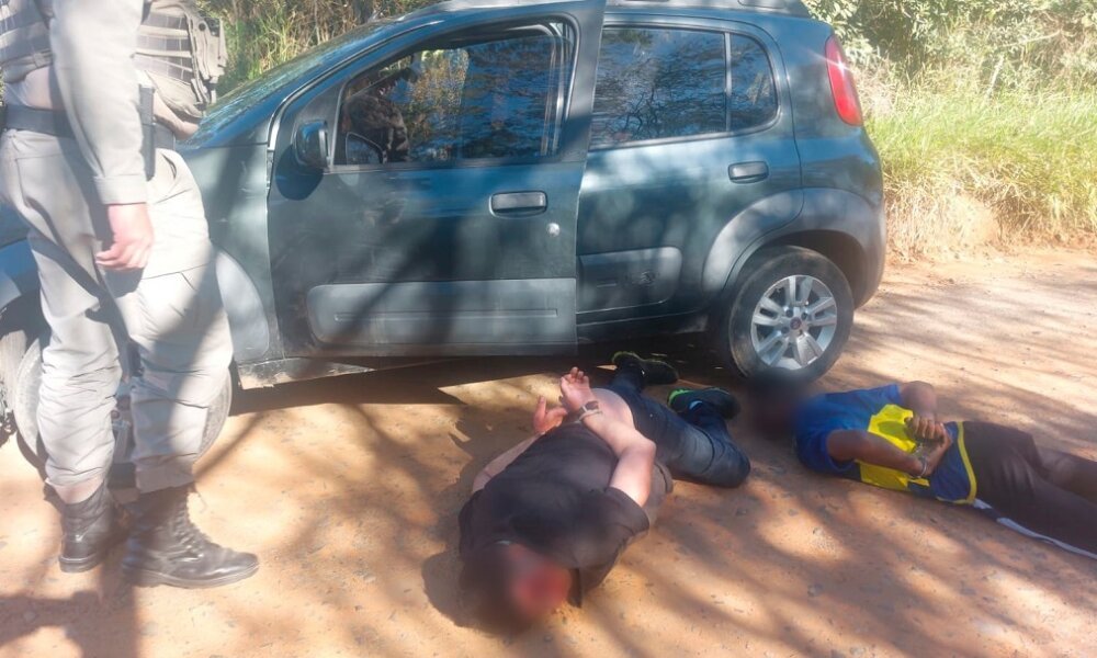 Câmeras flagram carro suspeito e operação termina com prisões em Nova Santa Rita