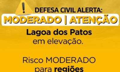 Defesa Civil alerta para lenta elevação da Lagoa dos Patos