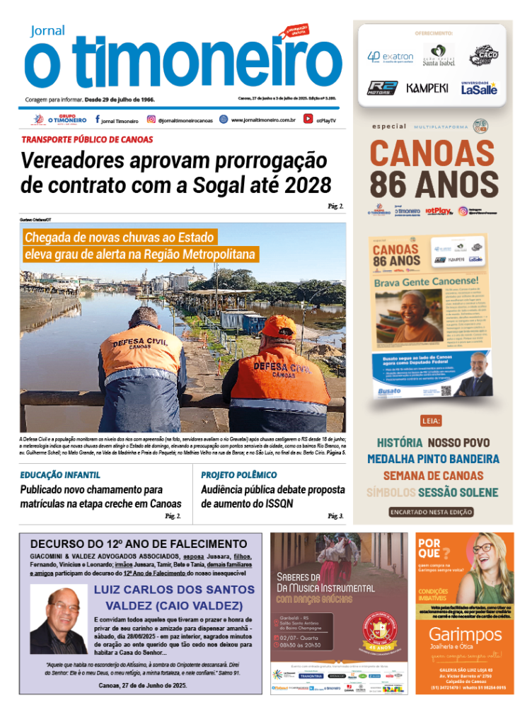 Capa O Timoneiro - Edição 3180
