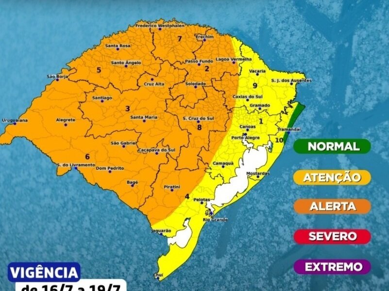 Defesa Civil prevê frio acentuado por massa de ar polar nos próximos dias no RS