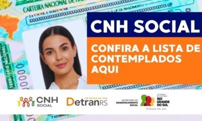 DetranRS divulga lista dos beneficiados para a CNH Social