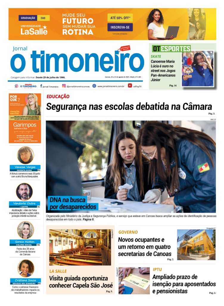 Capa O Timoneiro - Edição 3187