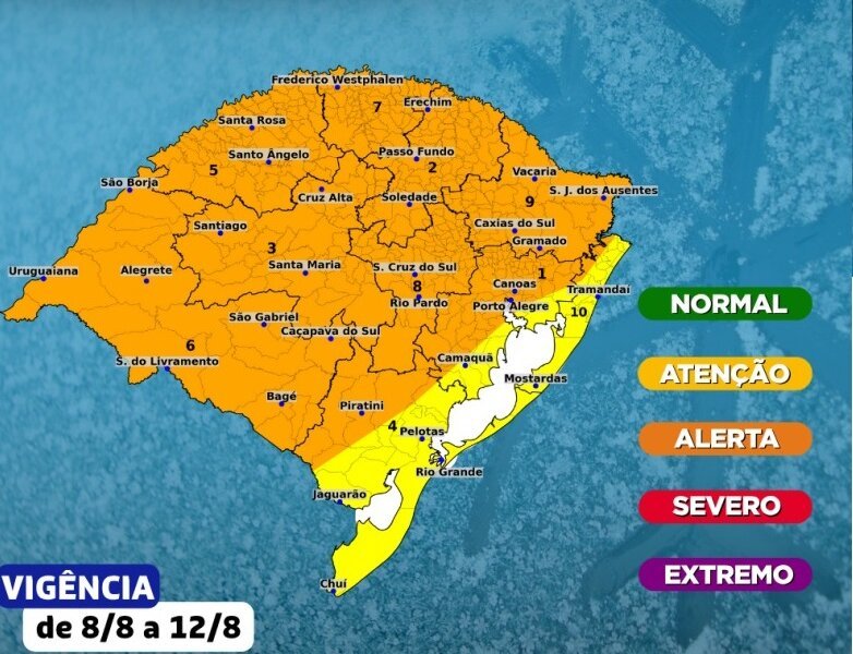 Massa de ar polar derruba temperaturas e traz risco de geada no RS a partir desta sexta-feira