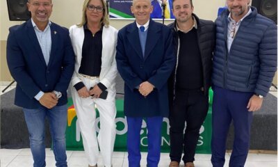 O deputado estadual suplente Capitão Macedo se filia ao Podemos em ato em Canoas.