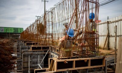 Iniciada a concretagem do muro de contenção no bairro Rio Branco; obra passa de 50%