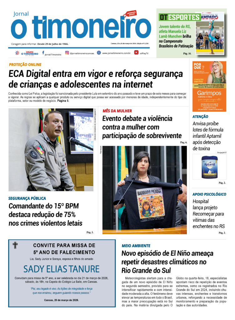 Capa O Timoneiro - Edição 3218