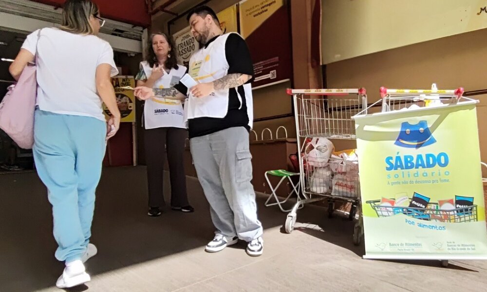 Sábado Solidário mobiliza cidades gaúchas com arrecadação de alimentos